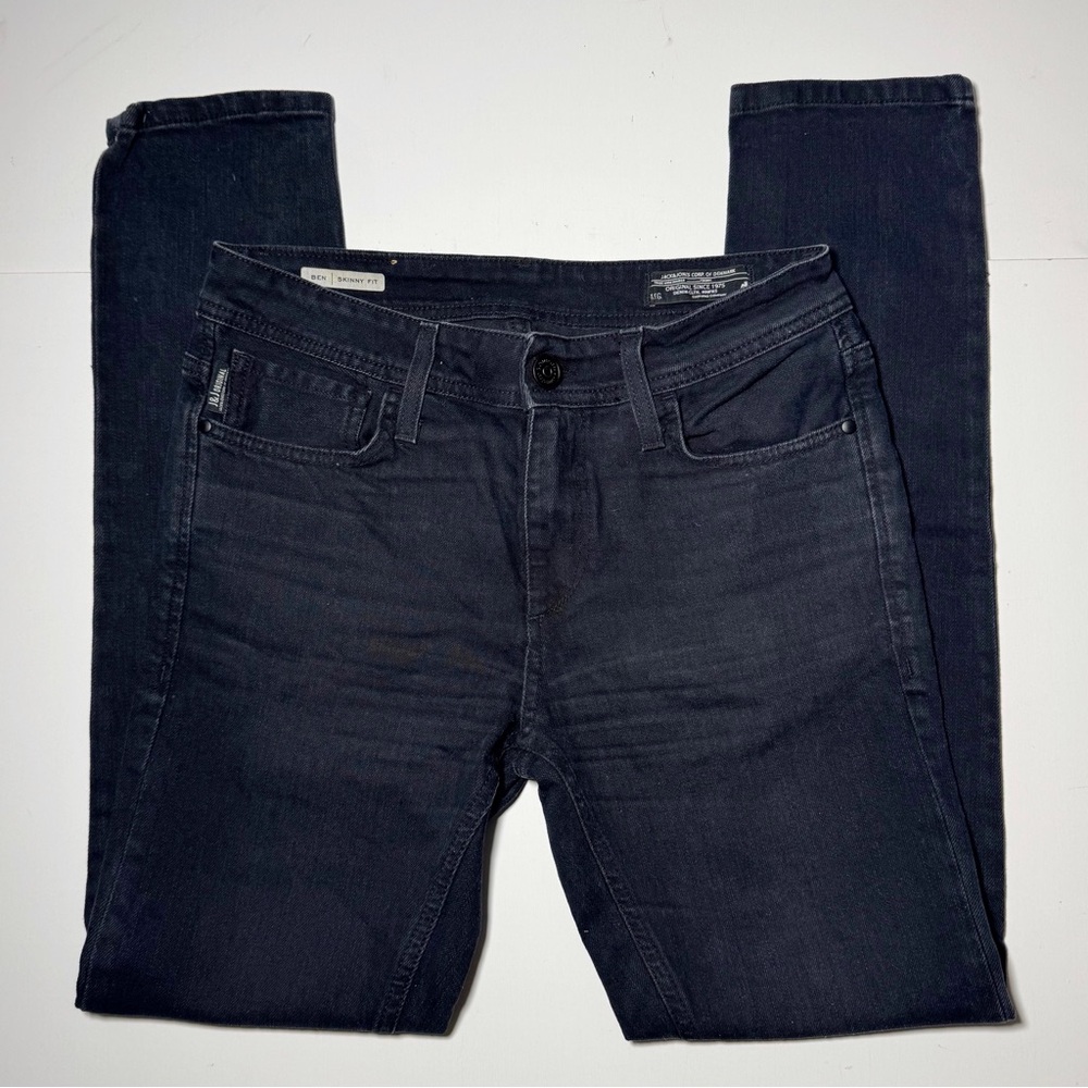 Jack & Jones Ben Skinny Fit Black Jeans - Picture 2 of 7